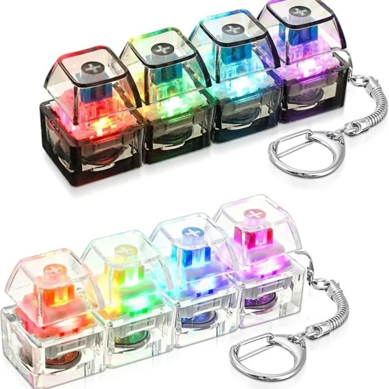 Electronics Gadgets For Kids - 、/LED-toetsenbord sleutelhanger Fidget Toys Crystal Clicker