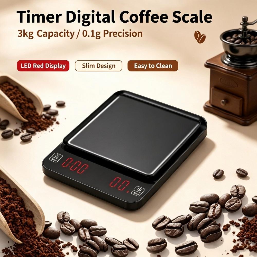 Electronics & Gadgets Starting With C - 3kg/0.1g Hoge Precisie Digitale Koffieweegschaal, LED