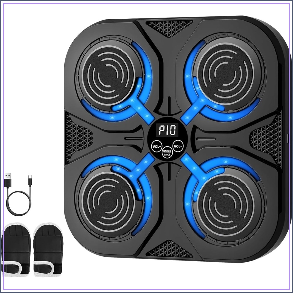 Led Gloves Music - Interactieve muziek boksmachine met LED-verlichting, aan