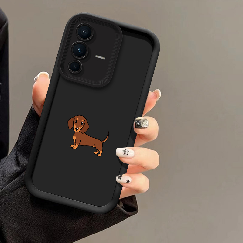 Vivo V40 - Telefoonhoesje met dachshundmotief voor Vivo V70