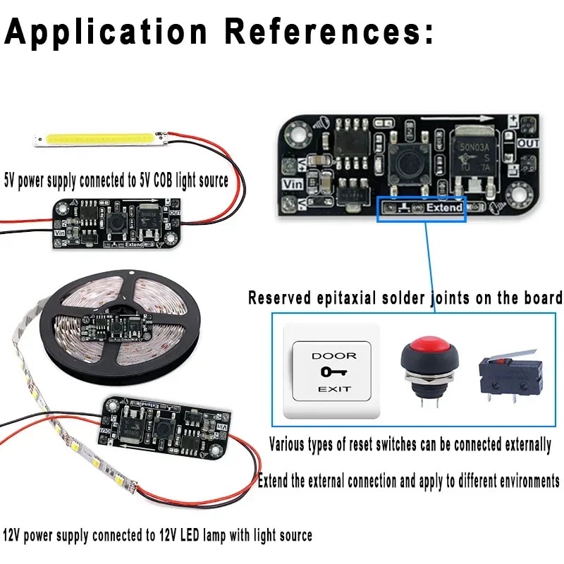 Electronics & Gadgets Starting With C - Micro-knop dimmodule, bistabiele elektronische schakelaar, lampdimmodule,