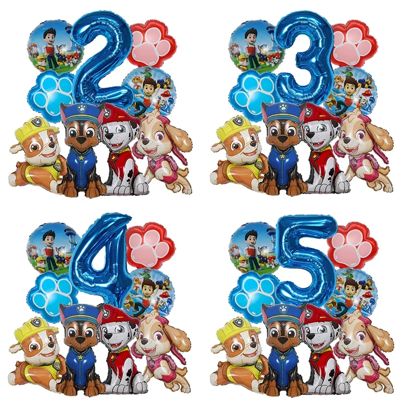 Electronic Gift - 9 stuks Cartoon Paw Patrol Folieballon