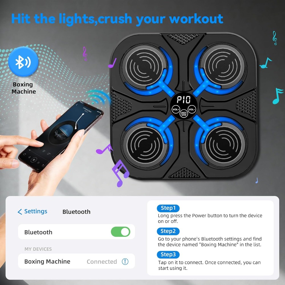 Interactieve muziek boksmachin - Led Gloves Music recensie en prijs