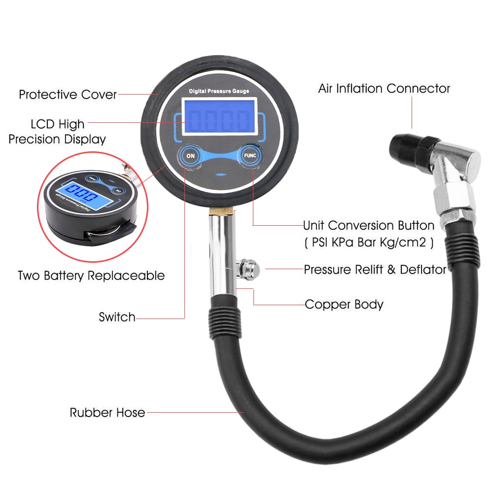 0-200psi Bandenspanningsmeter  - Electronics Quiz recensie en prijs