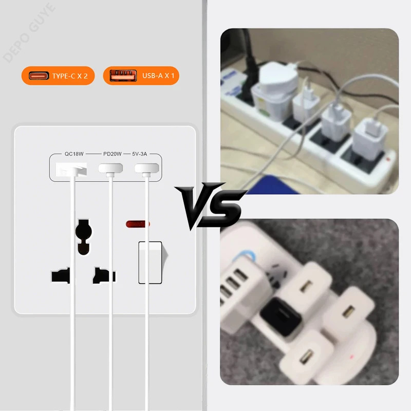 Universele 3-pins wandcontactd - Electronics Gadgets For Home recensie en prijs
