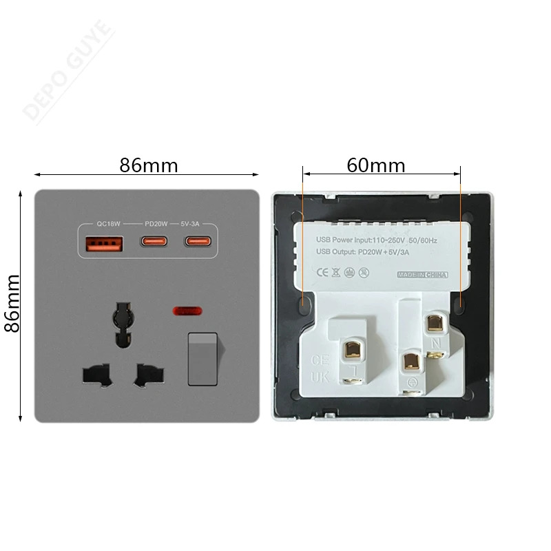 Universele 3-pins wandcontactd - Electronics Gadgets For Home recensie en prijs