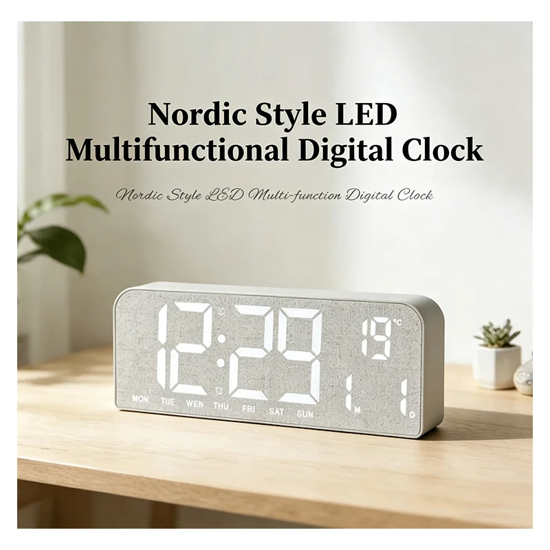 Digitale houten wekker LED-klo - Modern Electronics Gadgets recensie en prijs