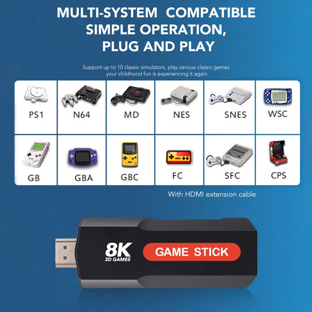 X2 Game Stick HD 4K 8K 3D Cons - Retro Game Controller Usb recensie en prijs